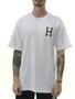 Camiseta Masculina HUF Classic H Big Manga Curta Estampada - Branco