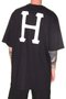 Camiseta Masculina HUF Classic H BIG Manga Curta Estampada - Preto
