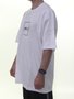 Camiseta Masculina Huf Essentials Box Logo BIG Manga Curta Estampada - Branco