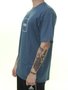 Camiseta Masculina HUF Essentials Box Logo Manga Curta Estampada - Azul