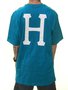 Camiseta Masculina HUF Essentials Classic H Manga Curta Estampada - Petroleo