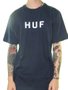 Camiseta Masculina HUF Essentials OG Logo Manga Curta Estampada - Marinho