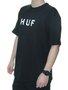 Camiseta Masculina HUF Essentials OG Logo Manga Curta - Preto
