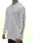 Camiseta Masculina HUF Essentials TT Manga Longa Estampada - Branco