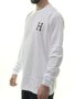 Camiseta Masculina Huf Monogram Manga Longa Estampada - Branco