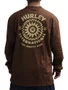 Camiseta Masculina Hurley Empire Maxfit Manga Longa Estampada - Marrom