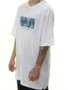Camiseta Masculina Hurley Established Over Manga Curta Estampada - Branco