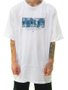 Camiseta Masculina Hurley Established Over Manga Curta Estampada - Branco