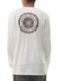 Camiseta Masculina Hurley Mandala Manga Longa Estampada - Branco