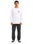 Camiseta Masculina Hurley Mandala Manga Longa Estampada - Branco