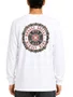 Camiseta Masculina Hurley Mandala Manga Longa Estampada - Branco
