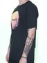 Camiseta Masculina Hurley Silk Circle CZ6043 Manga Curta Estampada - Preto