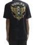 Camiseta Masculina Hurley Silk Eagle Manga Curta Estampada - Preto
