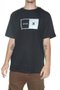 Camiseta Masculina Hurley Silk Halfer Manga Curta Estampada - Preto