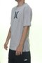 Camiseta Masculina Hurley Silk Icon Manga Curta Estampada - Cinza Mescla