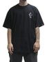 Camiseta Masculina Lay Back Oversized Flash Manga Curta Estampada - Preto