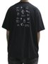 Camiseta Masculina Lay Back Oversized Flash Manga Curta Estampada - Preto