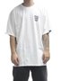 Camiseta Masculina Lay Back Oversized Skate Surf Manga Curta Estampada - Bege