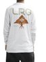 Camiseta Masculina LRG 47 20 Stacked Manga Longa Estampada - Branco
