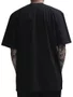 Camiseta Masculina LRG Effective Over Knit Manga Curta Estampada - Preto