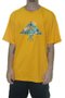 Camiseta Masculina LRG Research Manga Curta Estampada - Amarelo Queimado