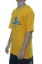 Camiseta Masculina LRG Research Manga Curta Estampada - Amarelo Queimado