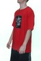 Camiseta Masculina LRG Shot Clock Manga Curta Estampada - Vermelho