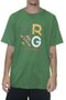 Camiseta Masculina LRG Stacked Manga Curta Estampada - Verde