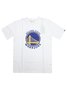 Camiseta Masculina New Era Basic Logo Golden State Warriors Manga Curta Estampada - Branco