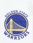 Camiseta Masculina New Era Basic Logo Golden State Warriors Manga Curta Estampada - Branco
