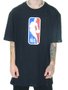 Camiseta Masculina New Era Basic Logo NBA BIG Manga Curta Estampada - Preto