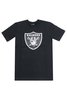 Camiseta Masculina New Era  Basic Time Los Angeles Raiders Manga Curta Estampada - Preto