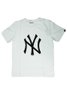 Camiseta Masculina New Era Basico Essentials Yankees Manga Curta Estampada - Branco
