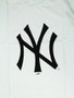 Camiseta Masculina New Era Basico Essentials Yankees Manga Curta Estampada - Branco