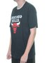 Camiseta Masculina New Era Chigago Bulls Manga Curta Estampada - Preto