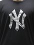 Camiseta Masculina New Era Core New York Yankees Manga Curta Estampada - Preto