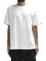 Camiseta Masculina New Era Hip Hop Manga Curta Estampada - Off White