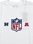 Camiseta Masculina New Era Logo Shield NFL Manga Curta Estampada - Branco