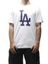 Camiseta Masculina New Era Los Angeles Dodgers Manga Curta Estampada - Branco