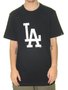 Camiseta Masculina New Era Dodgers Manga Curta Estampada  - Preto