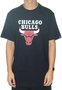 Camiseta Masculina New Era NBA Basic Logo Chicago Bulls Manga Curta Estampada - Preto