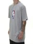 Camiseta Masculina New Era NBA Basic Logo Manga Curta Estampada - Cinza/Mescla