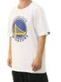 Camiseta Masculina New Era NBA Logo Golden State Warriors Manga Curta Estampada - Branco