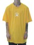 Camiseta Masculina New History Logo Whiite Manga Curta - Amarelo
