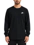 Camiseta Masculina Nike Club Manga Longa Estampada - Preto