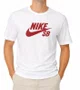 Camiseta Masculina Nike MC Logo Manga Curta Estampada - Branco