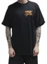 Camiseta Masculina Plano C Flames Manga Curta Estampada - Preto