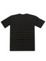 Camiseta Masculina Plano C Listrada Fio Tindo Manga Curta Estampada - Preto
