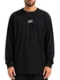 Camiseta Masculina Plano C Logo Manga Longa Estampada - Preto