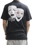 Camiseta Masculina Plano C Masks Manga Curta Estampada - Preto